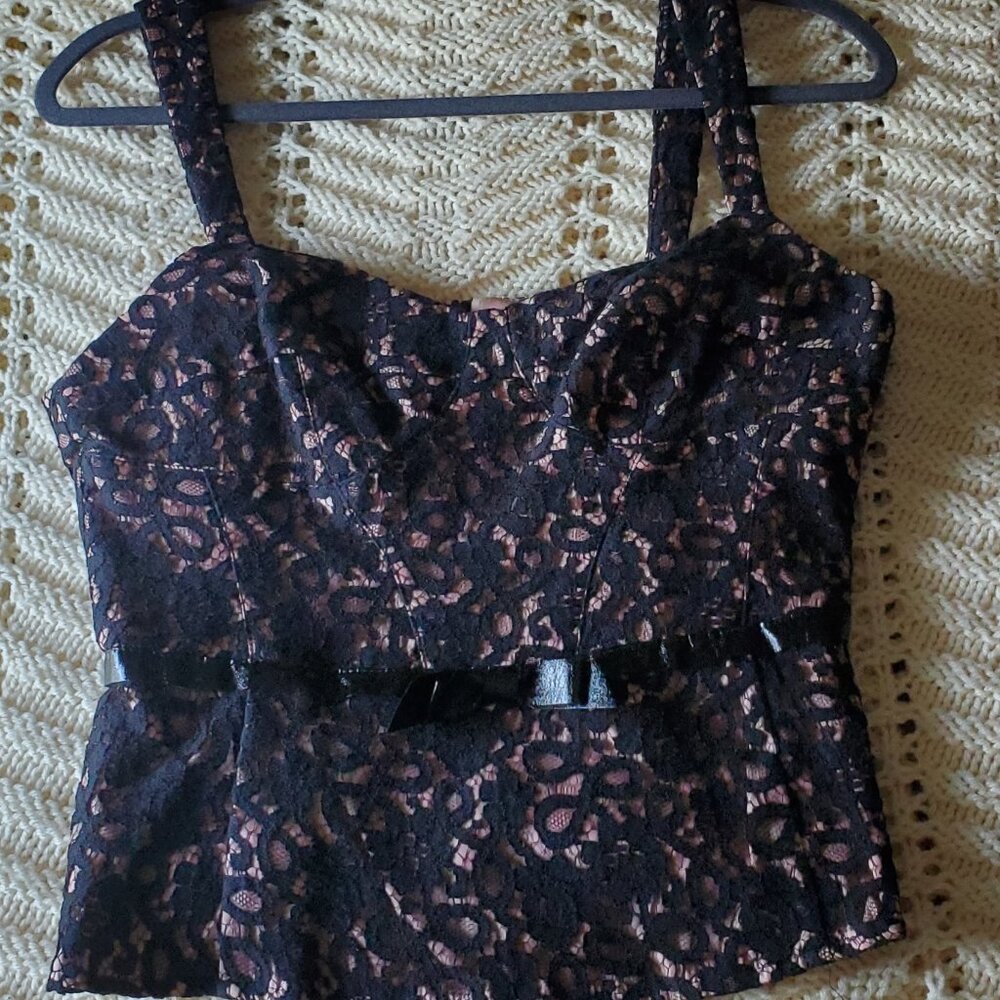 Nanette lepore vintage corset top lace